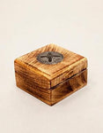 Box Wood - with Metal Celtic Design Disk Top
