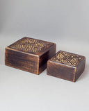 Box Wood with Square Carved Celtic Design