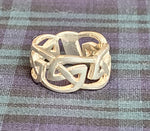 Ring Celtic Knot Open Sterling Silver 4.5 Wide Band