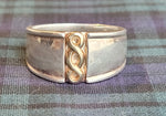 Ring Gold Braid on Sterling Silver