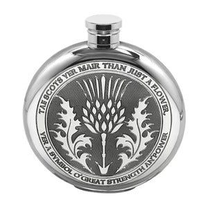 Round Pewter Flask