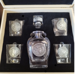 Celtic Decanter presentation box with 4 glasses