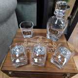 Celtic Decanter presentation box with 4 glasses