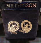 Cuff Links with Clan Crest CLOSE OUT, LIMITED TO STOCK ON HAND