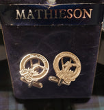 Cuff Links with Clan Crest CLOSE OUT, LIMITED TO STOCK ON HAND