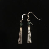 Earrings - Celtic Braid with semi-precious stones
