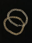 Necklace Chain Maille Parallel Gold or Silver
