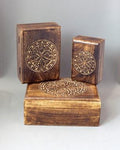 Box Wood with Carved Tree of Life