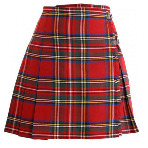 Kilt Womens Poly Viscous Deluxe kilted Tartan Skirt (Royal Stewart)
