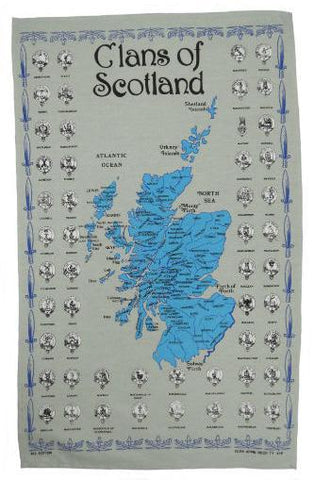 Tea Towel - Clans of Scotland