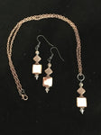 SET Necklace & Earrings  - Celtic Diamond, Bronze