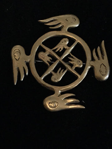 Brooch Guardian Angel Wheel Gold