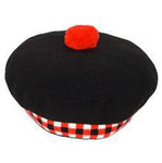 Navy Blue Beret Tam Diced - While supplies last