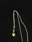 Necklace Thistle Green Stone w/ Chain