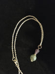 Necklace Thistle Green Stone w/ chain
