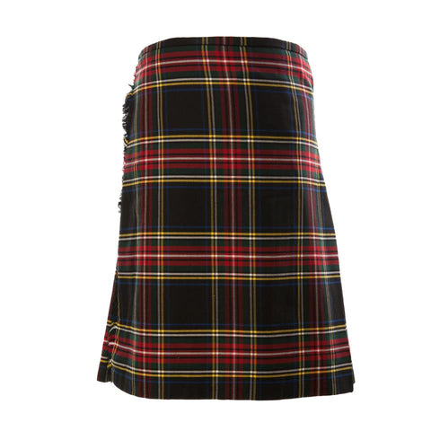 Kilt Mens Full Budget Stewart Black Poly-Viscose