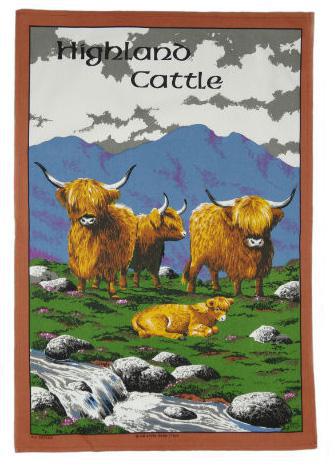 Tea Towel - Highland Cow