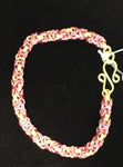 Bracelet Chain Maille Byzantine Pink & Yellow
