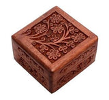 Box Wood with Floral Carvings