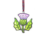 Christmas Ornaments - Stained Glass Thistle