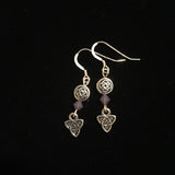 Earrings - Knot and Triskele with Swarovski Crystal