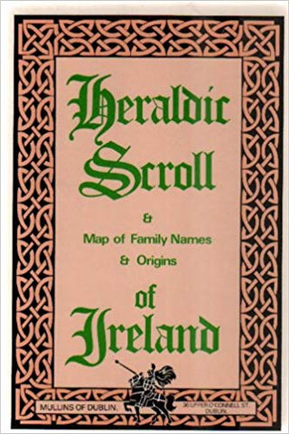 Map Heraldic Scroll Irish Family Names & Origins