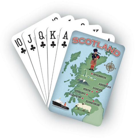 Playing Cards Scotland Map