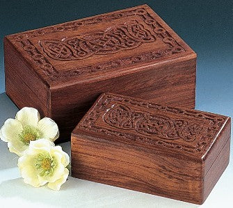 Box Wood with Carved Celtic Design